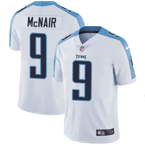 Men Tennessee Titans #9 Steve McNair Nike White Vapor Limited NFL Jersey->tennessee titans->NFL Jersey